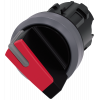 Toggle switch, illuminable, 22 mm, round, plastic with metal front ring, red. 3SU10322BF200AA0