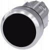 Pushbutton, 22 mm, round, metal, high gloss, black, button. 3SU10500AA100AA0