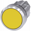 Pushbutton, 22 mm, round, metal, high gloss, yellow, button. 3SU10500AA300AA0