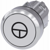 Pushbutton, 22 mm, round, metal, high gloss, white, with Symbol: jogging mode. 3SU10500AB600AB0