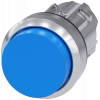 Pushbutton, 22 mm, round, metal, high gloss, blue, button. 3SU10500BB500AA0