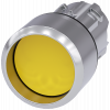 Pushbutton, 22 mm, round, metal, high gloss, yellow, front ring. 3SU10500CB300AA0