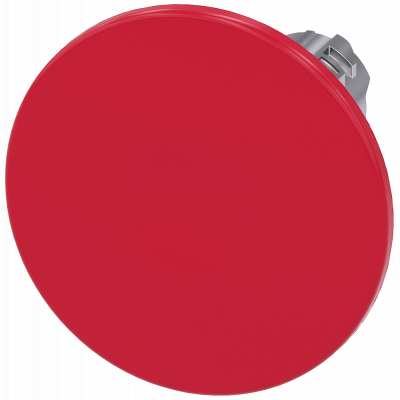 Mushroom pushbutton, 22 mm, round, metal, high gloss, red, 60 mm. 3SU10501CD200AA0