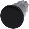 Mushroom pushbutton, 22 mm, round, metal, high gloss, black. 3SU10501EA100AA0