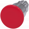 Mushroom pushbutton, 22 mm, round, metal, high gloss, red. 3SU10501EA200AA0