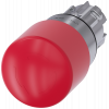 Emergency stop mushroom pushbutton, 22 mm, round, metal, high gloss, red, 30 mm. 3SU10501GB200AA0