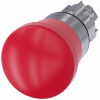 Emergency stop mushroom pushbutton, 22 mm, round, metal, high gloss, red, 40 mm. 3SU10501HA200AA0