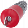 Emergency stop mushroom pushbutton, 22 mm, round, metal, high gloss, red, with IKON lock. 3SU10501HX200AA0