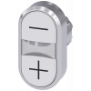 Twin pushbutton, 22 mm, round, metal, high gloss, white, white. 3SU10503AB660AL0