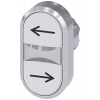 Twin pushbutton, 22 mm, round, metal, high gloss, white: left, white: right. 3SU10503AB660AM0