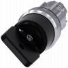 Key-operated switch O.M.R, 22 mm, round, metal, high gloss, black, key removal O+I. 3SU10504HF110AA0