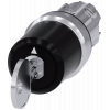 Key-operated switch Siemens, w. monitoring, 22 mm, round, metal, shiny, removal I+O+II. 3SU10505JL010AA0