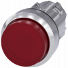 Pushbutton, illuminated, 22 mm, round, metal, high gloss, red, button. 3SU10510BB200AA0