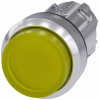 Pushbutton, illuminated, 22 mm, round, metal, high gloss, yellow, button. 3SU10510BB300AA0