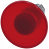 Mushroom pushbutton, illuminated, 22 mm, round, metal, high gloss, red, 60 mm. 3SU10511CA200AA0