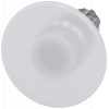 Mushroom pushbutton, illuminated, 22 mm, round, metal, high gloss, white, 60 mm. 3SU10511CD600AA0