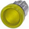 Indicator light, 22 mm, round, metal, high gloss, yellow, lens, smooth. 3SU10516AA300AA0