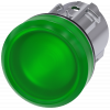 Indicator light, 22 mm, round, metal, high gloss, green, lens, smooth. 3SU10516AA400AA0