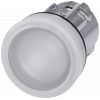 Indicator light, 22 mm, round, metal, high gloss, white, lens, smooth. 3SU10516AA600AA0