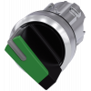 Toggle switch, illuminable, 22 mm, round, metal, high gloss, green. 3SU10522BC400AA0