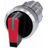 Toggle switch, illuminable, 22 mm, round, metal, high gloss, red. 3SU10522BL200AA0