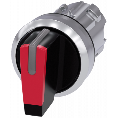 Toggle switch, illuminable, 22 mm, round, metal, high gloss, red. 3SU10522BL200AA0