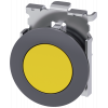 Pushbutton, 30 mm, round, metal, matt, yellow. 3SU10600JA300AA0