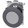 Pushbutton, 30 mm, round, metal, matte, gray, front ring for flat installation, momentary contact. 3SU10600JB800AA0