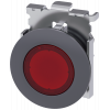 Pushbutton, illuminated, 30 mm, round, metal, matt, red. 3SU10610JA200AA0