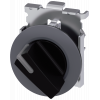 Toggle switch illuminable, 30 mm, round, metal, matt, black, knob short. 3SU10622DF100AA0