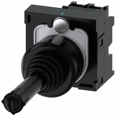 Coordinate switch, 22 mm, round, plastic, black, vertical latching. 3SU11007AB101NA0