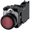 Pushbutton, illuminated, 22 mm, round, plastic, red, 1 NO + 1 NC, 24 V AC/DC. 3SU11020AB203FA0