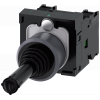 Coordinate switch, 22 mm, round, metal front ring, black, horizontal latching. 3SU11307AA101NA0