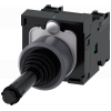 Coordinate switch, 22 mm, round, metal front ring, black, horizontal latching. 3SU11307BA101NA0