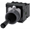 Coordinate switch, 22 mm, round, metal front ring, black, latching, 1 NO, 1 NO, 1 NO, 1 NO. 3SU11307BE101QA0