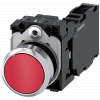 Pushbutton, 22 mm, round, metal, high gloss, red, button, 1 NO + 1 NC. 3SU11500AB201FA0