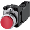 Pushbutton, 22 mm, round, metal, high gloss, red, button, 1 NO + 1 NC. 3SU11500BB201FA0