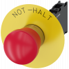 Emergency stop mushroom pushbutton, 22 mm, round, metal, high gloss, red, 1 NO + 1 NC. 3SU11501HA203FH0