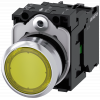 Pushbutton, illuminated, 22 mm, round, metal, high gloss, yellow, button, 1 NO. 3SU11520AB301BA0