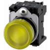 Indicator light, 22 mm, round, metal, high gloss, yellow, lens, smooth, 110 V AC. 3SU11536AA301AA0