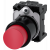 Pushbutton with extended stroke (12 mm), 22 mm, round, plastic, red. 3SU12000FB200AA0