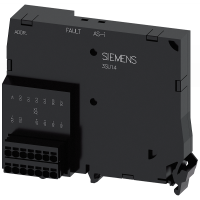 AS-Interface module, 4 inputs/3 outputs, black, push-in + plug for input/output. 3SU14001EJ106AA0