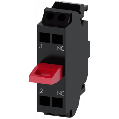 Contact module with 1 contact element, 1 NC, gold-plated contacts, spring-type terminal. 3SU14002AA103MA0