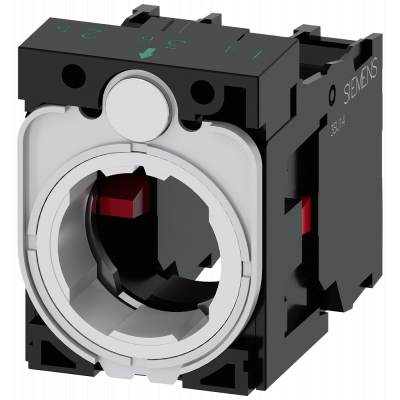 Holder for 3 modules, plastic, 1 NC, 1 NC, screw terminal. 3SU15001AA101PA0