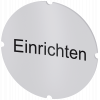 Inscription plate for illuminated pushbutton, round, milky, labeling: Einrichten. 3SU19000AB710AR0