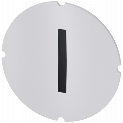 Inscription plate for illuminated pushbutton, round, milky, icon: I*. 3SU19000AB710QB0