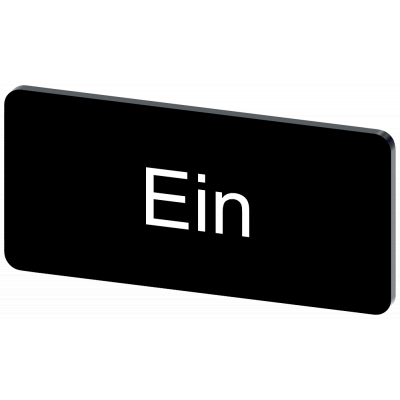 Labeling plate 12.5 x 27 mm, label black, labeling: Ein. 3SU19000AC160AB0