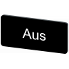 Labeling plate 12.5 x 27 mm, label black, labeling: Aus. 3SU19000AC160AC0