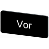 Labeling plate 12.5 x 27 mm, label black, labeling: Vor. 3SU19000AC160AF0