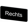 Labeling plate 12.5 x 27 mm, label black, labeling: Rechts. 3SU19000AC160AH0